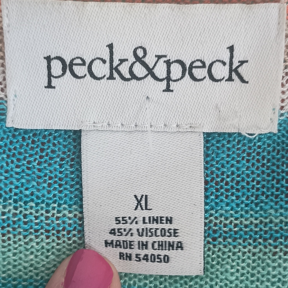Women's Size XL Linen Cardigan Vacation Beach Coastal - Picture 8 of 12